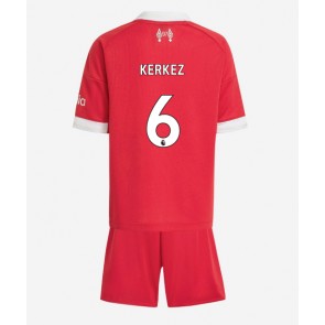 Liverpool Milos Kerkez #6 Hjemmebanetrøje Børn 2025-26 Kortærmet (+ Korte bukser)